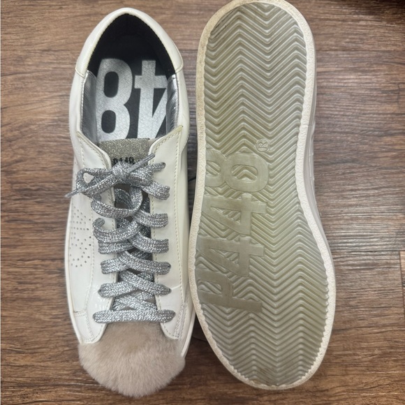 P448 white and silver sneakers lightly worn size 38/7.5 - Picture 3 of 6